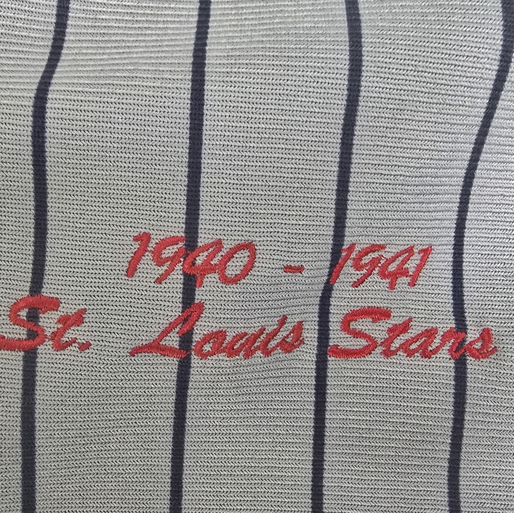 St. Louis Stars #28 Negro League Gray Pinstripe Jersey Headgear Classics Sz 2XL - Picture 3 of 9